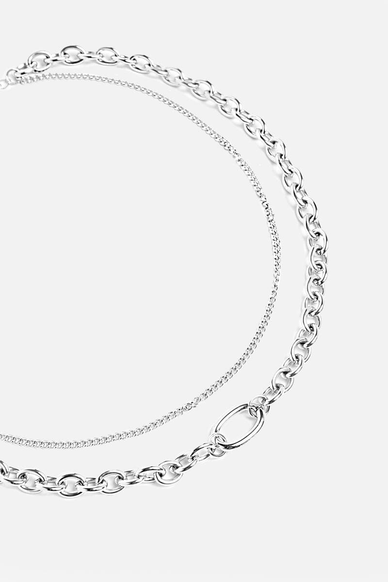Nia Double Chain Necklace | Stainless Steel Necklace NOCTEX